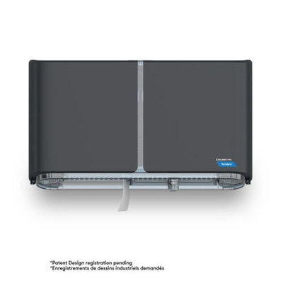 TANDEM 2 ROLL GREY TISSUE DISPENSER